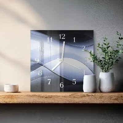 Vierkante glazen klok Abstractie