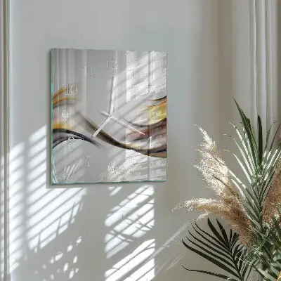 Vierkante glazen klok Abstractie