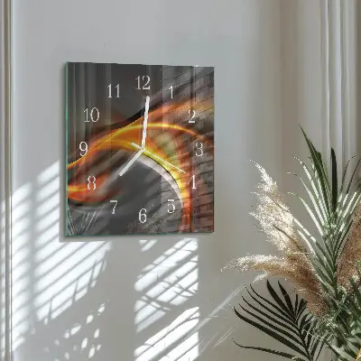 Moderne wandklok glas vierkant Abstractie