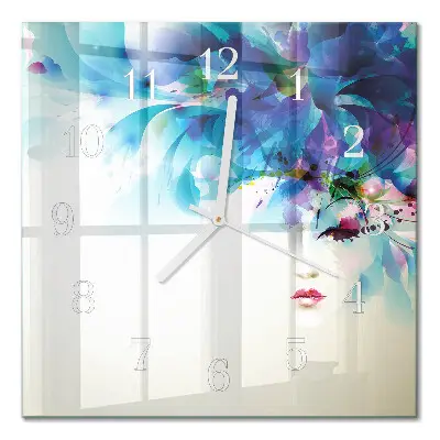 Moderne wandklok glas vierkant Abstractie