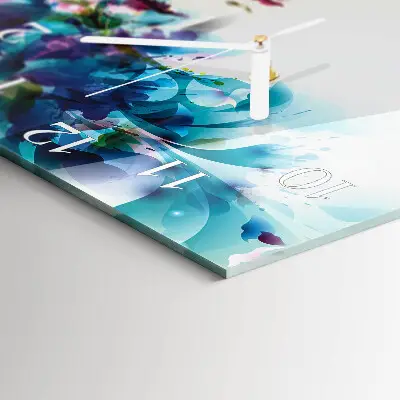 Moderne wandklok glas vierkant Abstractie