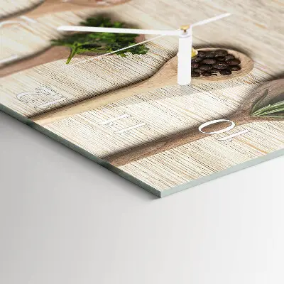 Decoratieve glazen klok vierkant Houten lepel
