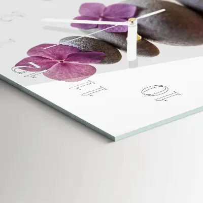 Vierkante glas klok Spa-stenen