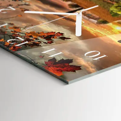 Decoratieve glazen klok vierkant Natuurwijn