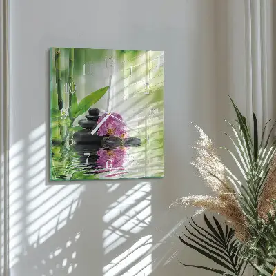 Decoratieve glazen klok vierkant Orchidee spa