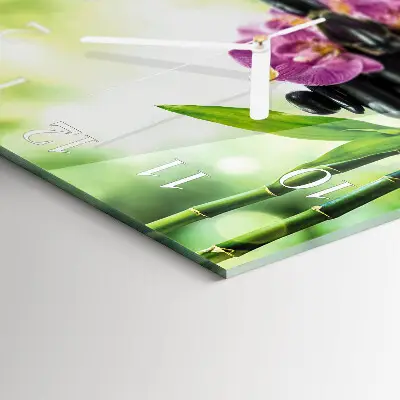 Decoratieve glazen klok vierkant Orchidee spa