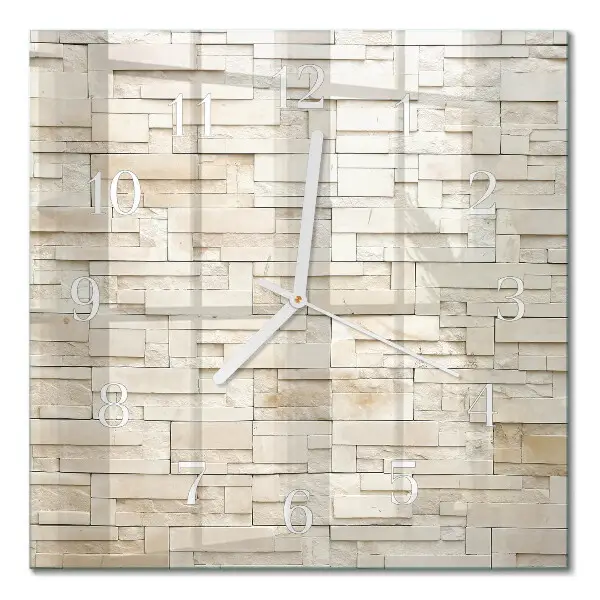 Decoratieve glazen klok vierkant Stenen muur
