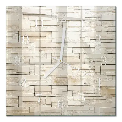 Decoratieve glazen klok vierkant Stenen muur