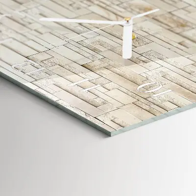 Decoratieve glazen klok vierkant Stenen muur