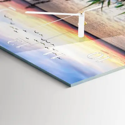Decoratieve glazen klok vierkant Meer