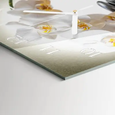 Decoratieve glazen klok vierkant Orchidee