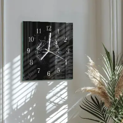 Decoratieve glazen klok vierkant Water