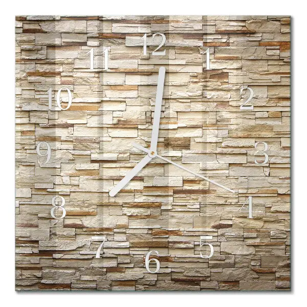 Moderne wandklok glas vierkant Klinker