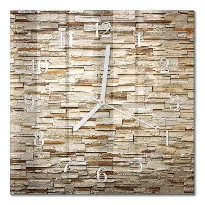 Moderne wandklok glas vierkant Klinker