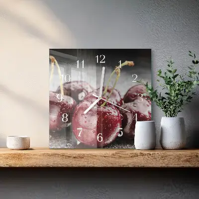 Vierkante glas klok Kers