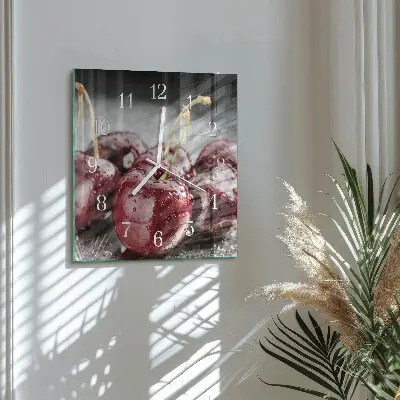 Vierkante glas klok Kers