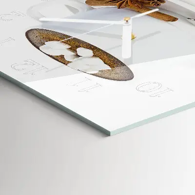 Vierkante glas klok Chocolade