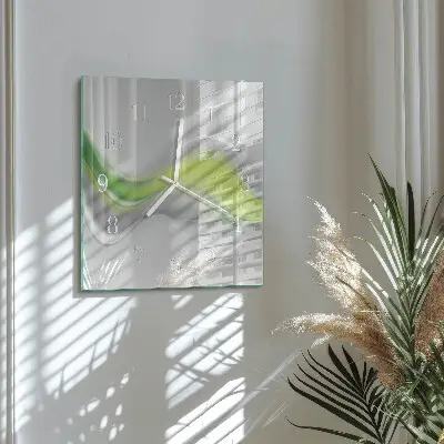 Vierkante glas klok Golven van kleur