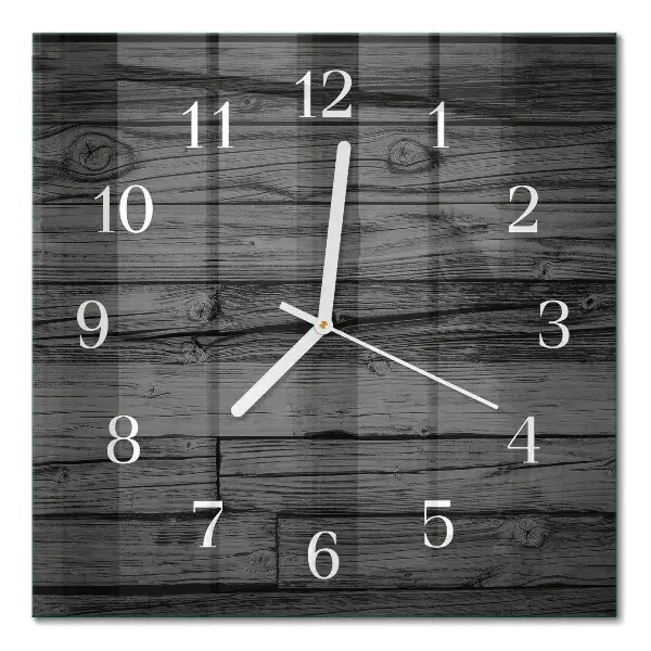 Decoratieve glazen klok vierkant Hout