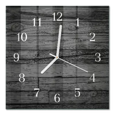 Decoratieve glazen klok vierkant Hout
