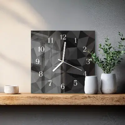 Decoratieve glazen klok vierkant 3d-patroon