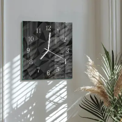 Decoratieve glazen klok vierkant 3d-patroon
