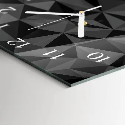 Decoratieve glazen klok vierkant 3d-patroon