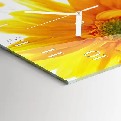 Decoratieve glazen klok vierkant Bloem