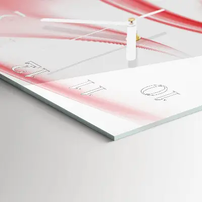 Vierkante glazen wandklok Abstracte kunst