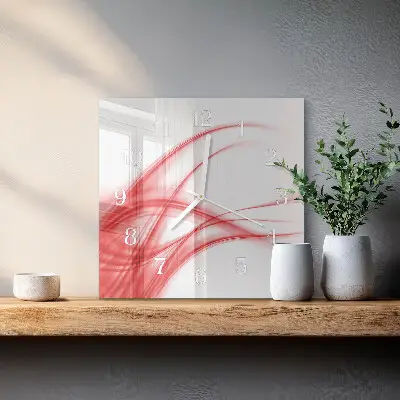 Decoratieve glazen klok vierkant Abstracte kunst