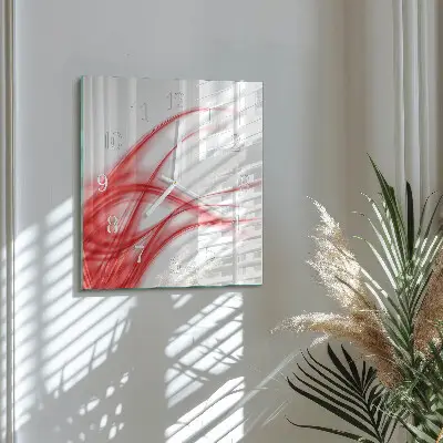 Decoratieve glazen klok vierkant Abstracte kunst