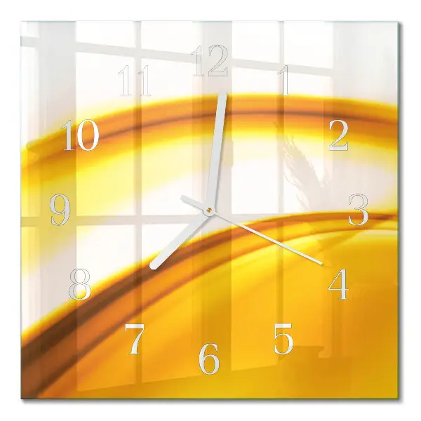 Moderne wandklok glas vierkant Abstracte kunst