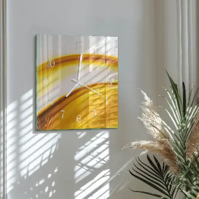 Moderne wandklok glas vierkant Abstracte kunst
