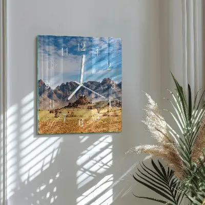 Moderne wandklok glas vierkant Bergen