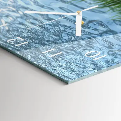 Moderne wandklok glas vierkant Graswater