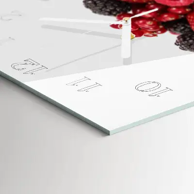 Decoratieve glazen klok vierkant Fruit