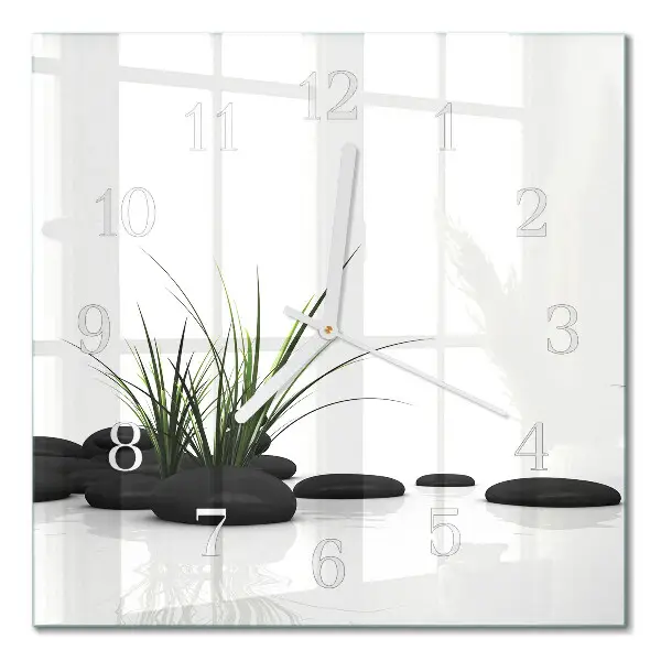 Decoratieve glazen klok vierkant Stenen