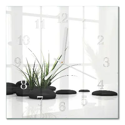 Decoratieve glazen klok vierkant Stenen