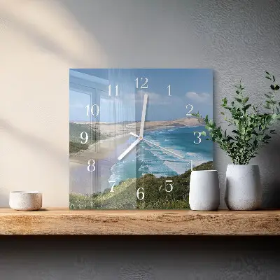 Vierkante glazen klok Kust