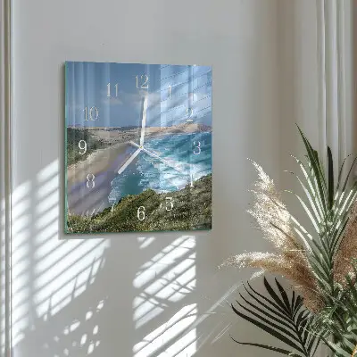 Vierkante glazen klok Kust