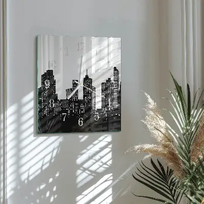 Decoratieve glazen klok vierkant Gebouwen