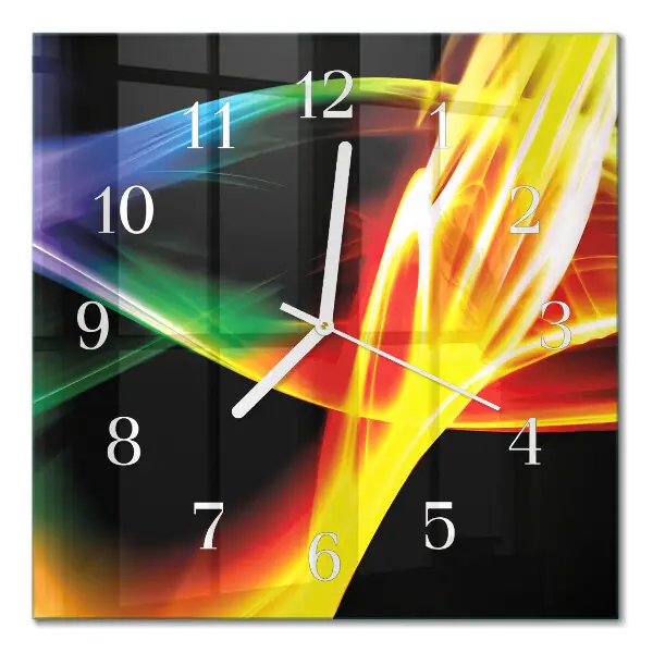 Moderne wandklok glas vierkant Abstractie