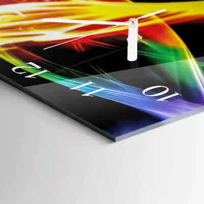 Moderne wandklok glas vierkant Abstractie