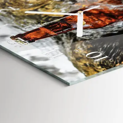 Decoratieve glazen klok vierkant Bier