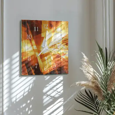 Decoratieve glazen klok vierkant Abstractie