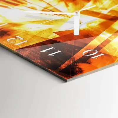 Decoratieve glazen klok vierkant Abstractie