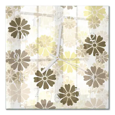 Decoratieve glazen klok vierkant Bloemkunst