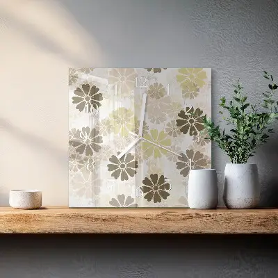 Decoratieve glazen klok vierkant Bloemkunst