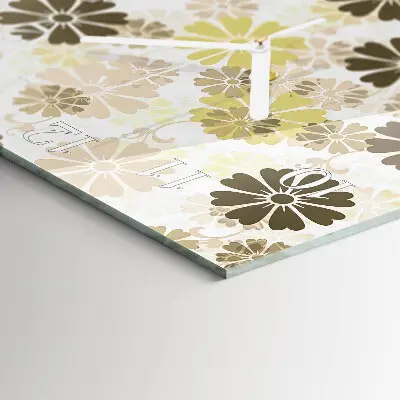Decoratieve glazen klok vierkant Bloemkunst