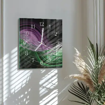 Vierkante glazen klok Abstracte kunst